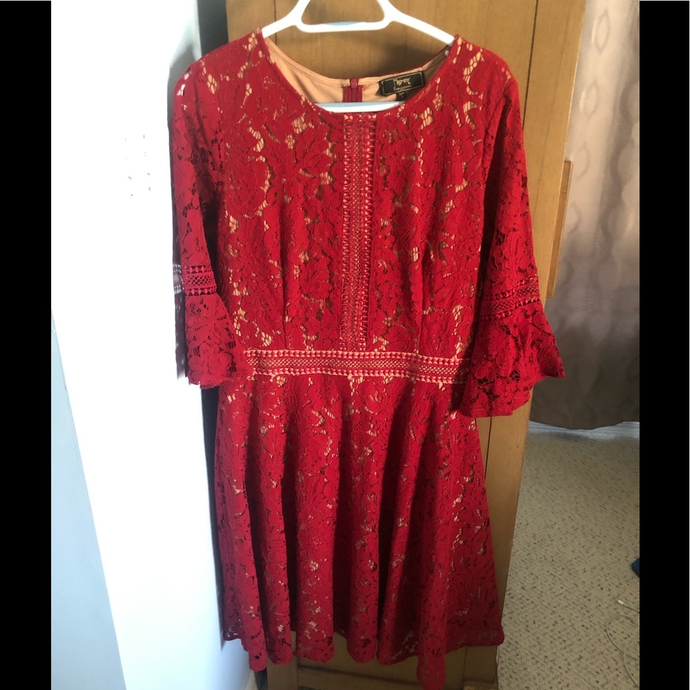 Red party dress